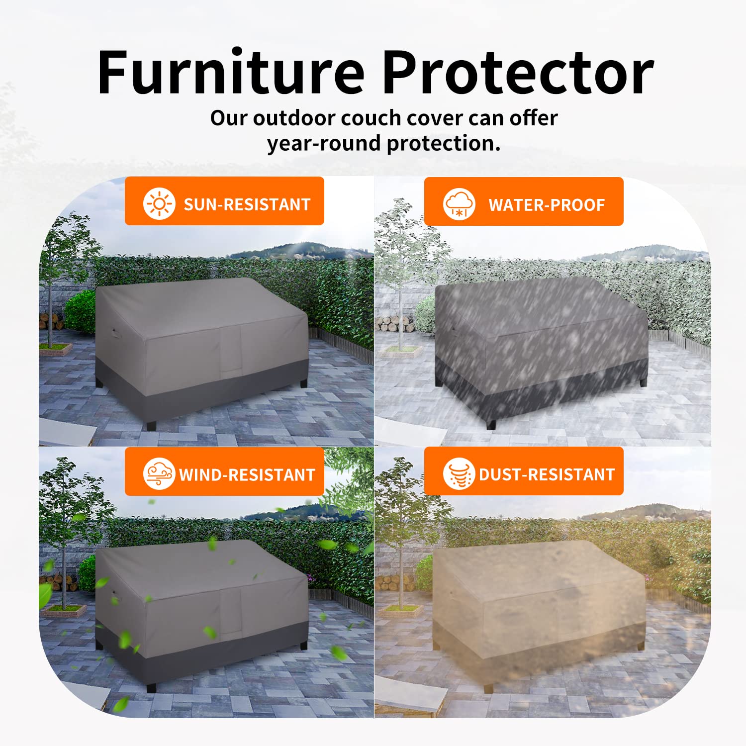 Two padded handles make installation simple with Easy-Going cover