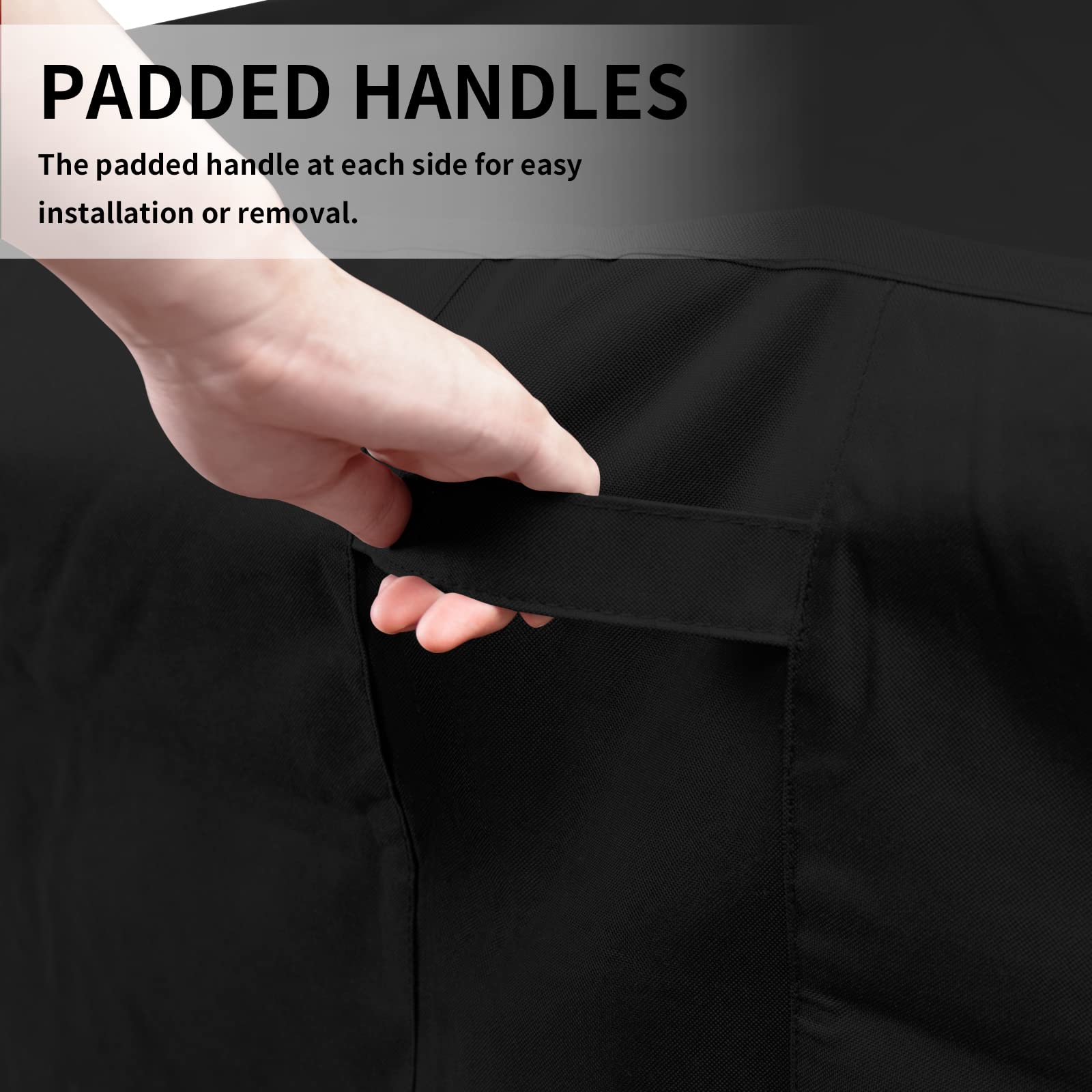 Easy-Going pad handles enable easy installation and removal