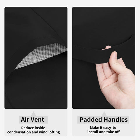 Two padded handles for easy fitting and removal