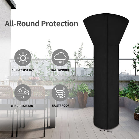 Easy-Going patio heater cover fits most pro-pane heaters (89 inches tall)