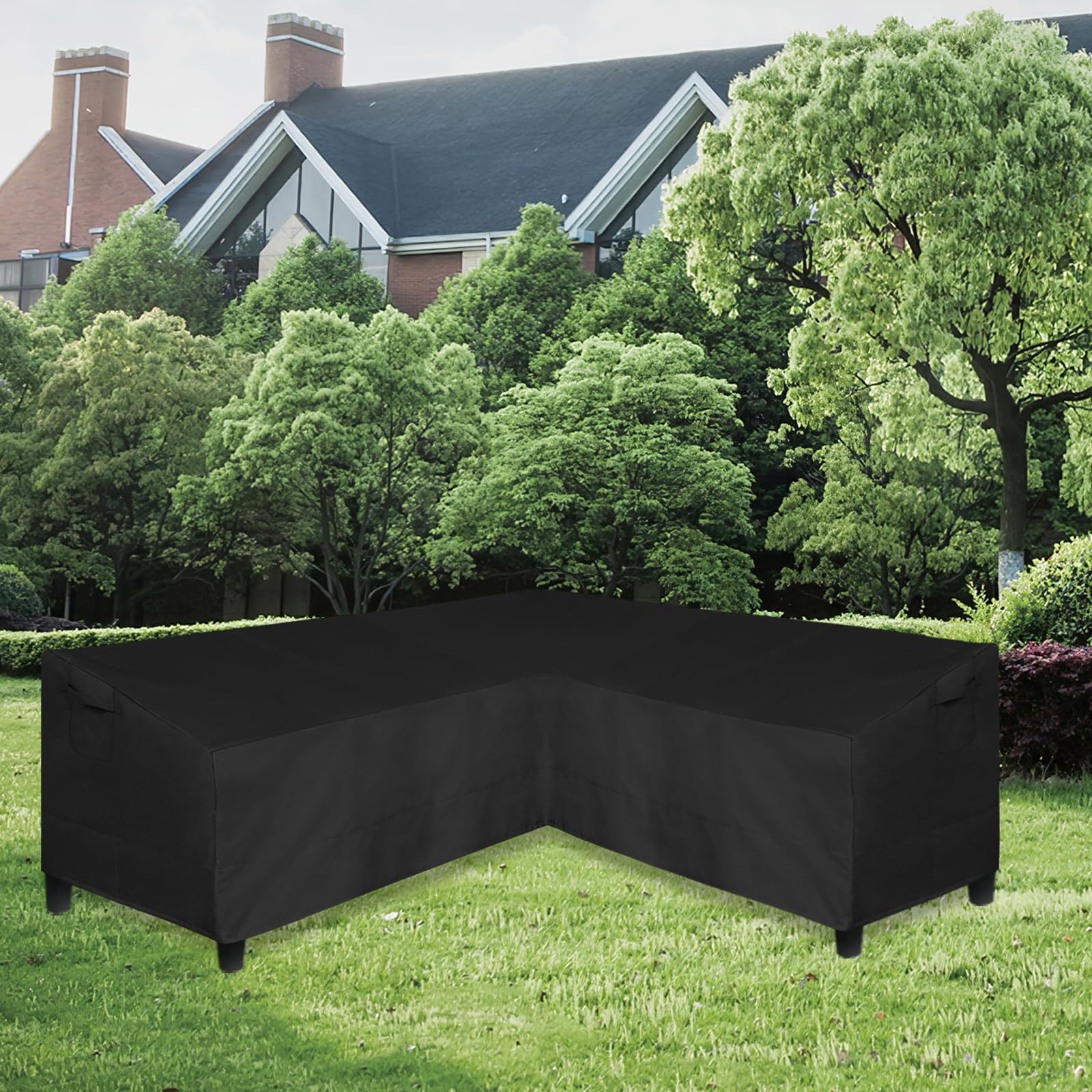 Easy-Going waterproof sofa cover fits most V-shaped sets for reliable outdoor protection.