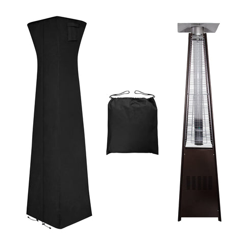 Easy-Going Pyramid Torch Patio Heater Cover front-on showing waterproof protection