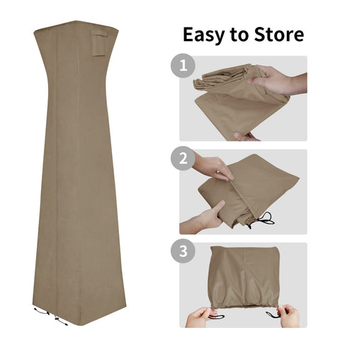 Easy-Going-pyramid-torch-cover-storage-bag shows included bag for easy storage.