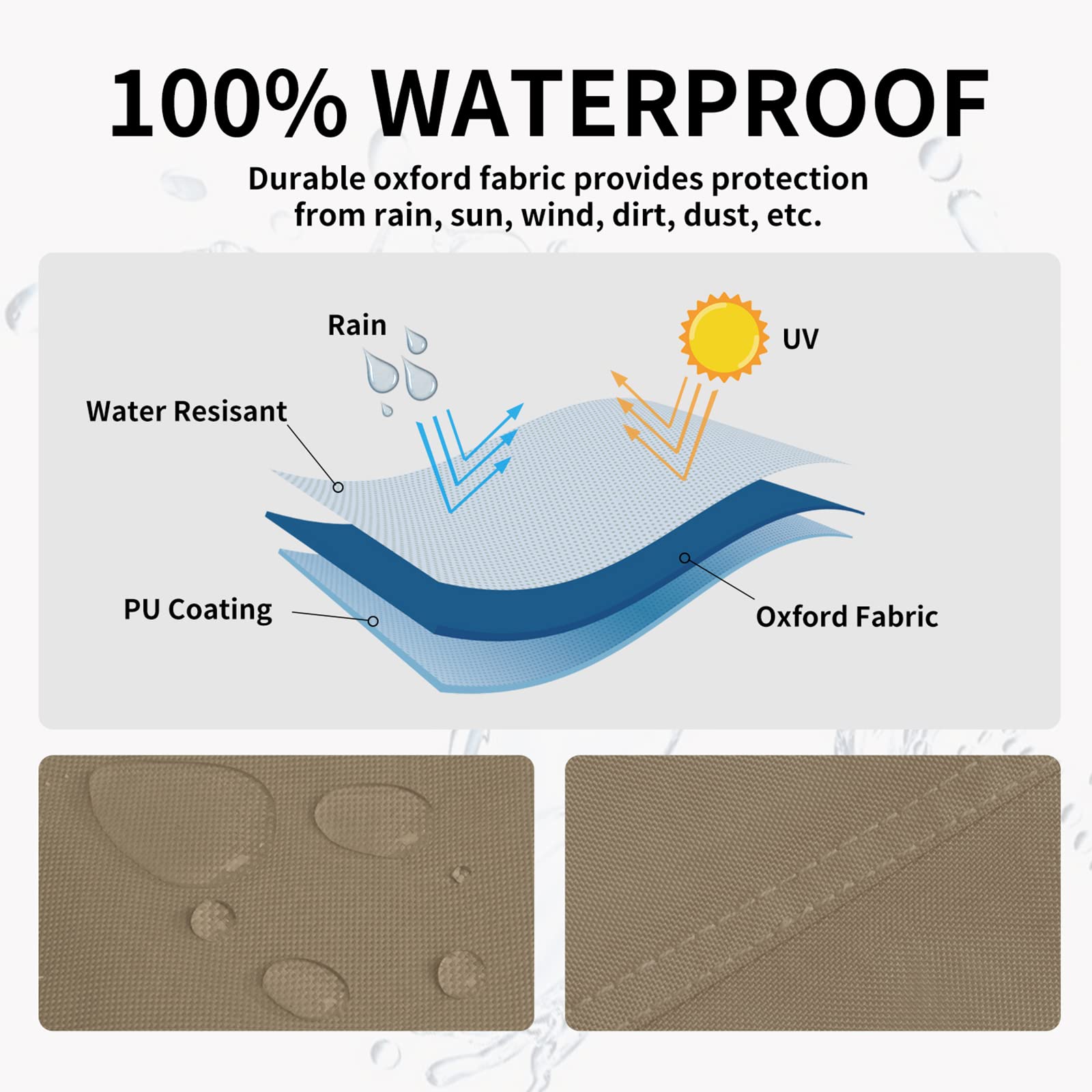 Easy-Going pyramid-torch-heater-cover-uv-resistant image emphasizes sun protection for long wear.
