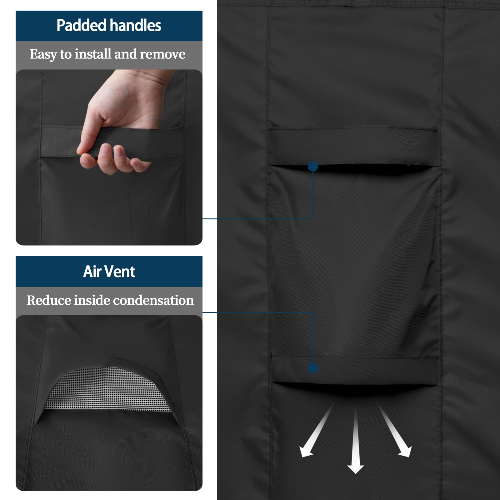 Easy-Going three-layer waterproof system guards against rain