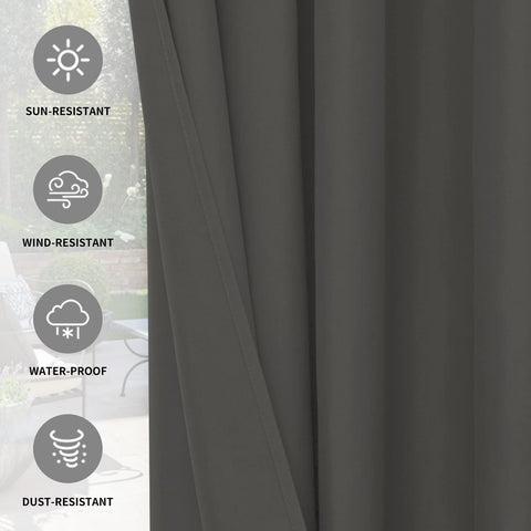 Easy-Going curtains with silver grommets for durable hanging