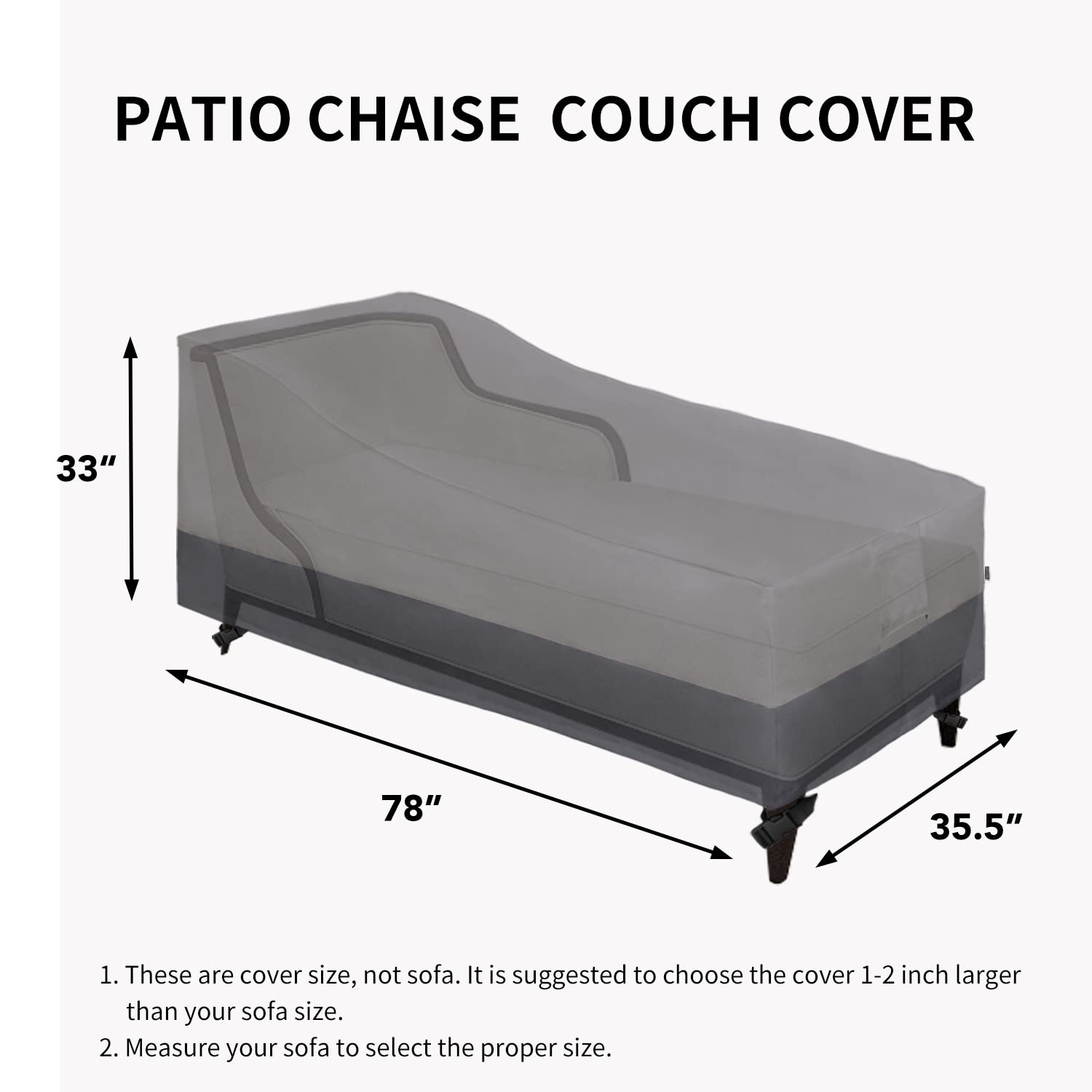 Easy-Going two-pack of outdoor chaise covers for versatile protection.