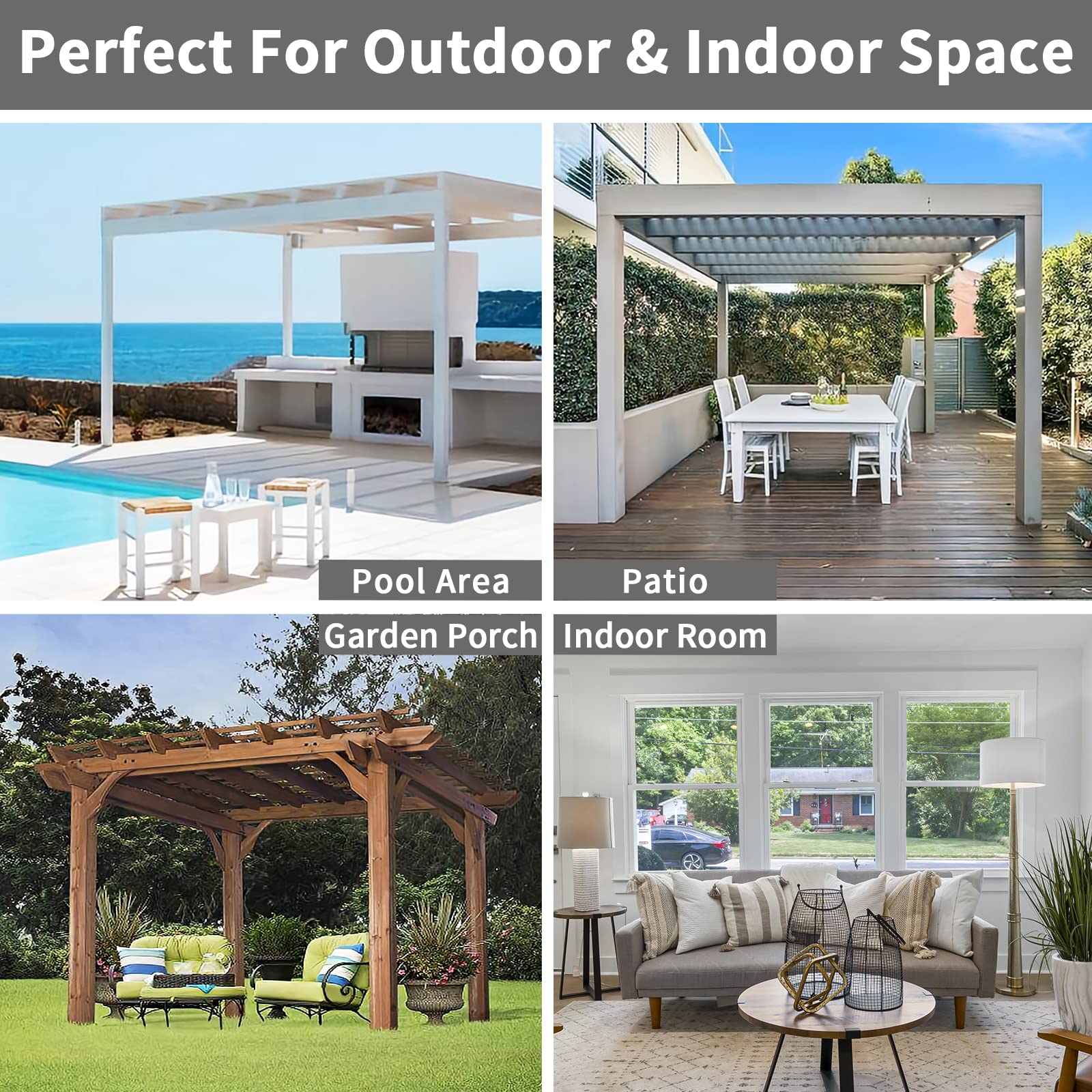 Easy-Going UV-resistant fade-proof outdoor curtains
