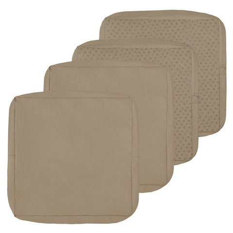 Easy-Going waterproof cushion cover in Camel fits 24x24x4 inch cushions.