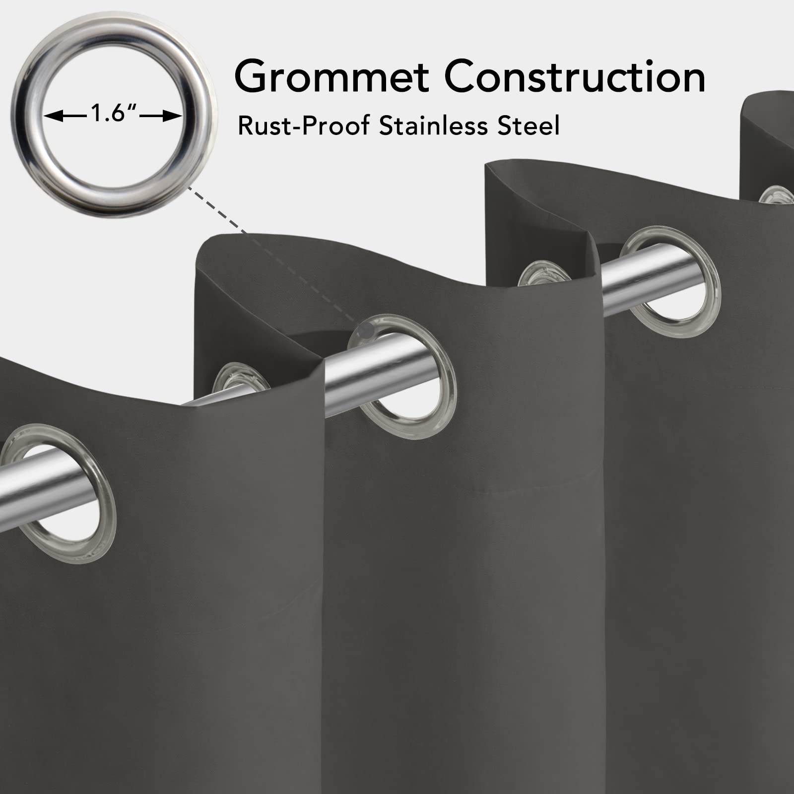 Easy-Going weatherproof patio curtains 54x84 in
