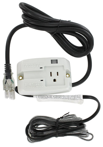 Easy Heat RS-2 control front view; compact installation shown.