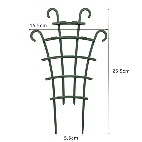 Easy-install trellis for potted plants simplifies climbing plant care and space use.