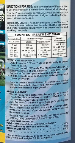 EASYCARE Fountec action image demonstrating algae control in fountain water