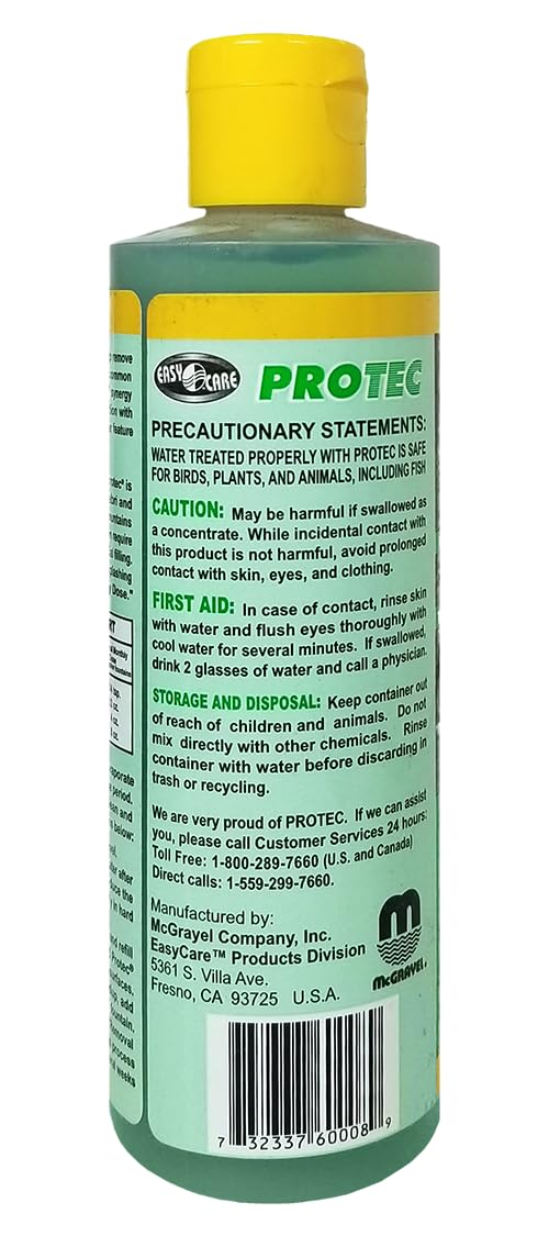 EasyCare ProTec bottle label close-up highlighting non-acidic formula.