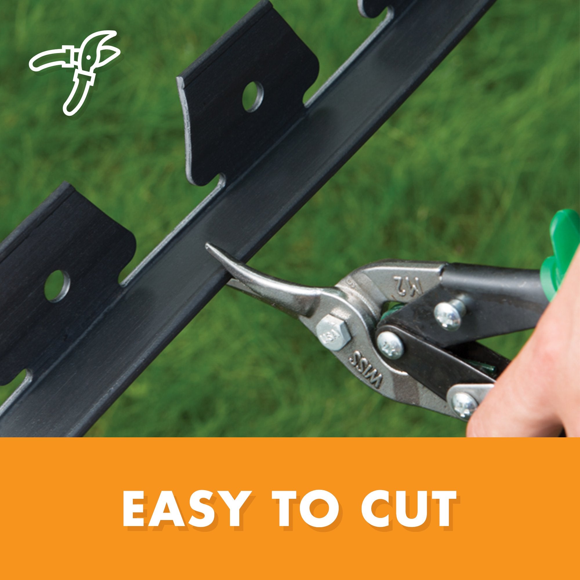 EasyFlex durable plastic border withstands string trimmer contact and weather.