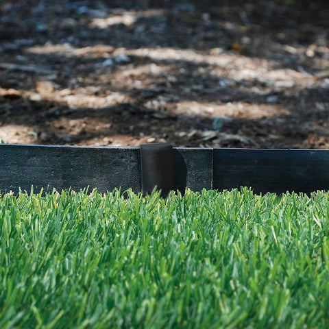 EasyFlex Pound-In edging USA-made from recycled plastic for sustainability.