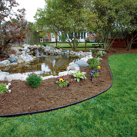EasyFlex border along a garden bed provides low-maintenance edge.