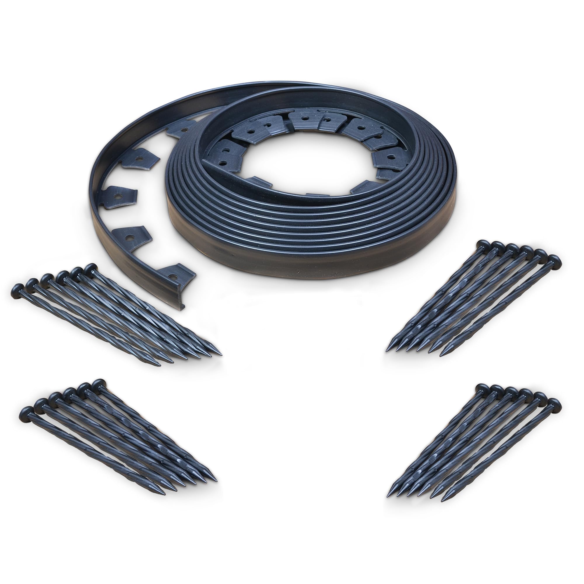 EasyFlex No-Dig edging 40ft coil forms a clean lawn border with no digging.