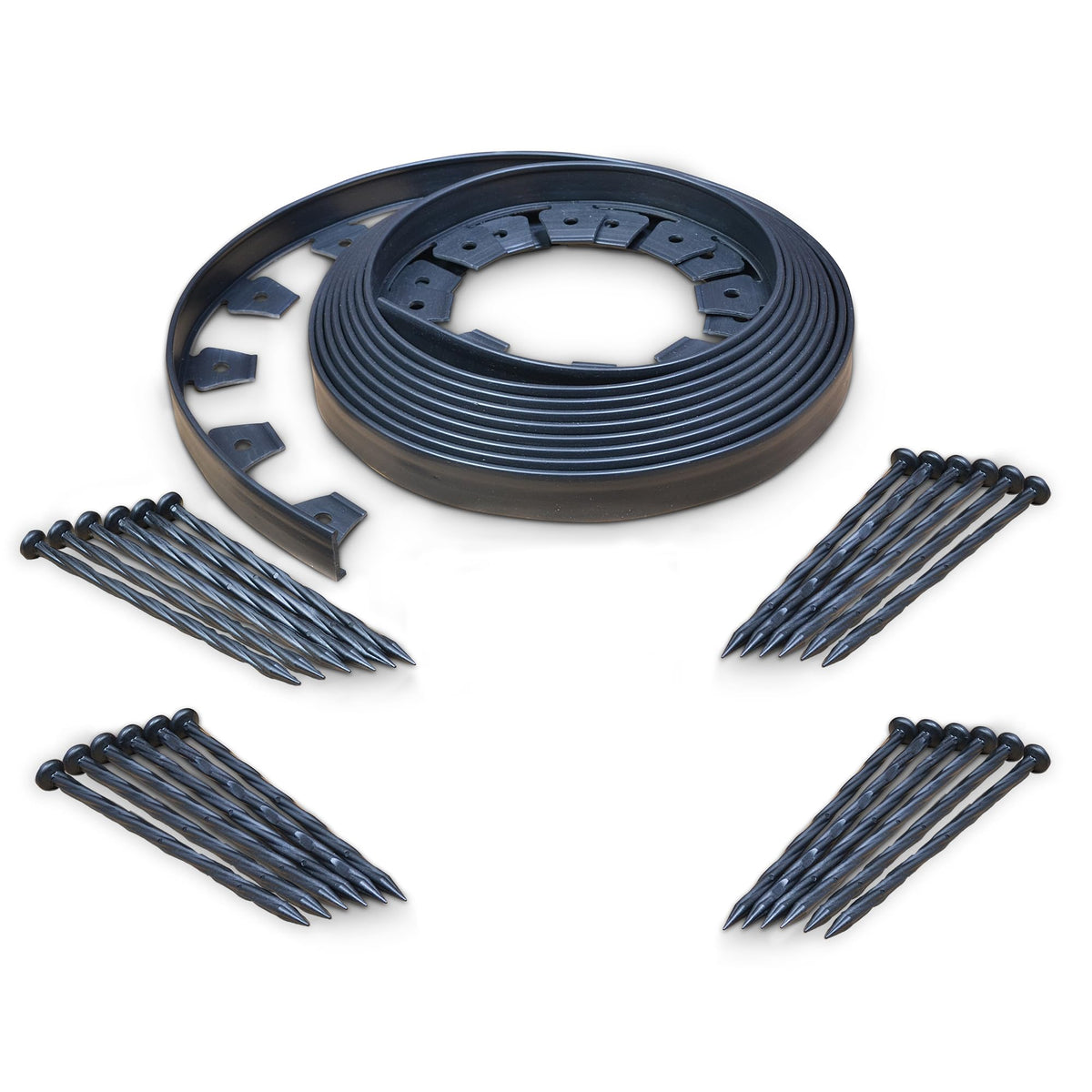 EasyFlex No-Dig edging 40ft coil forms a clean lawn border with no digging.