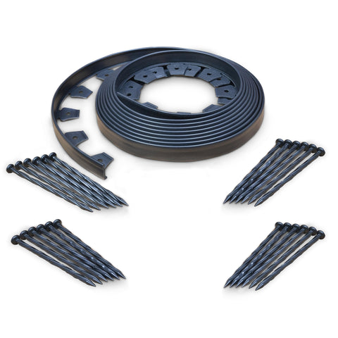 EasyFlex No-Dig edging 40ft coil forms a clean lawn border with no digging.