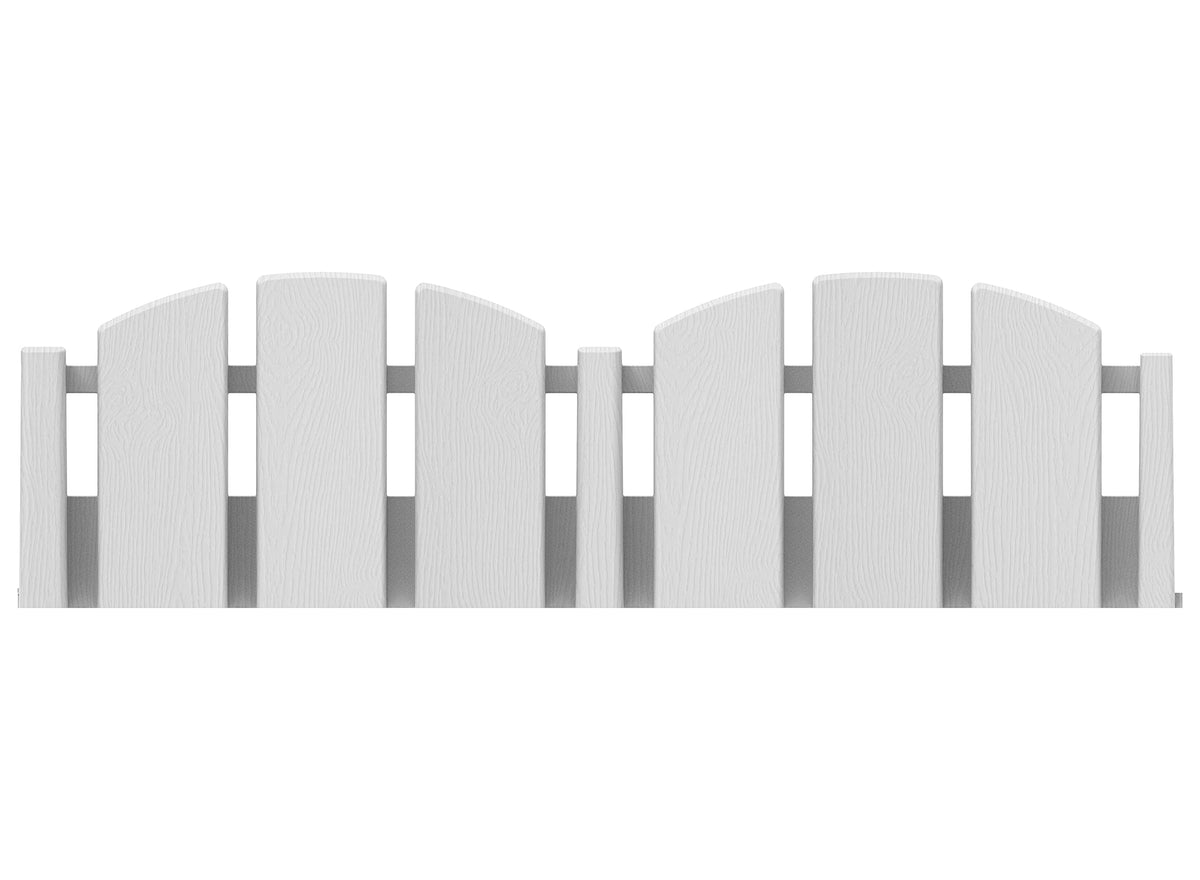 EasyFlex No-Dig edging white wood-look wide view for seamless borders.