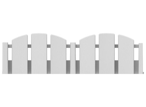 EasyFlex No-Dig edging white wood-look wide view for seamless borders.