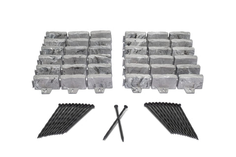 EasyFlex no-dig landscape edging stone-look piece provides rustic, easy-to-install border.