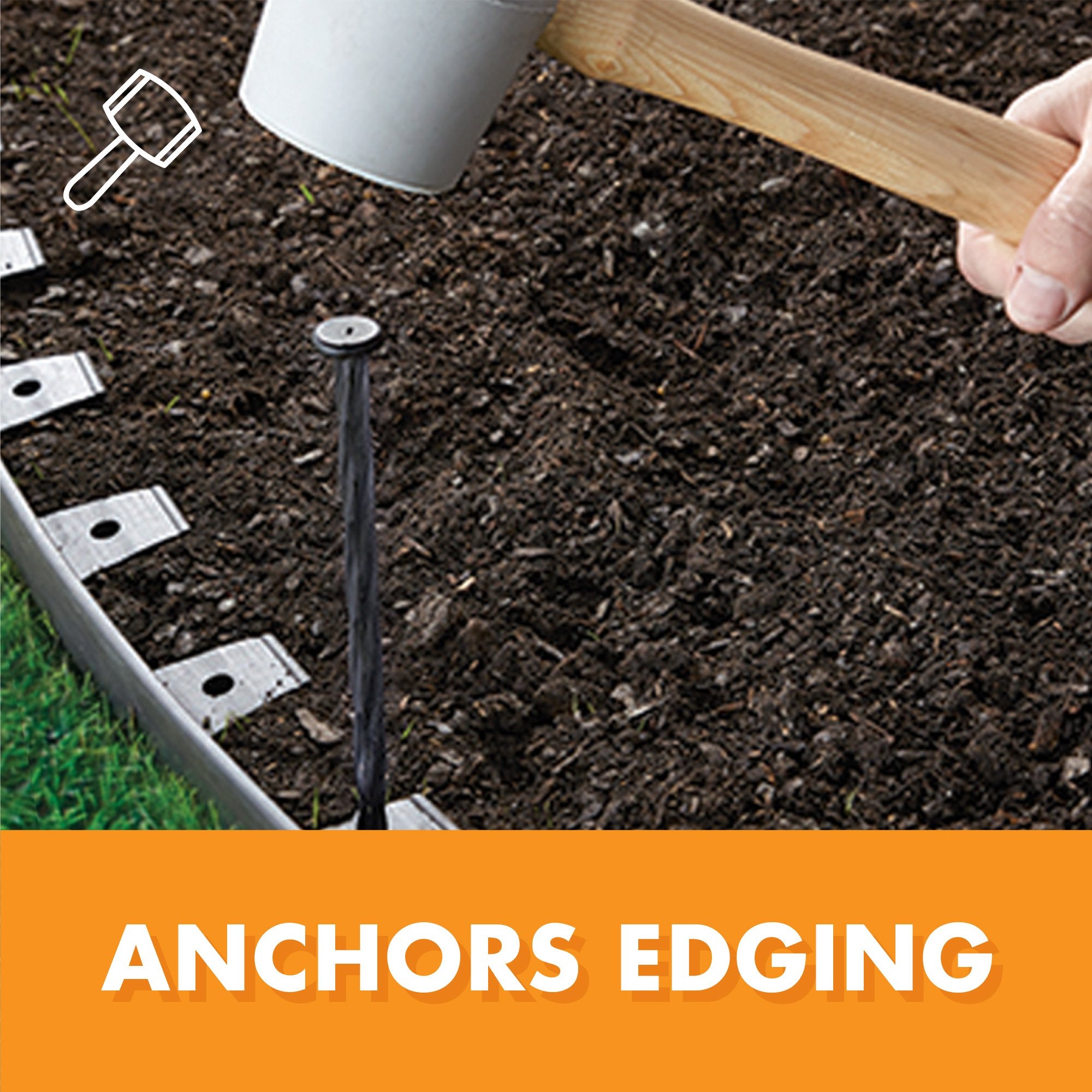 EasyFlex spiral design stabilizes edging against frost and heavy rain.