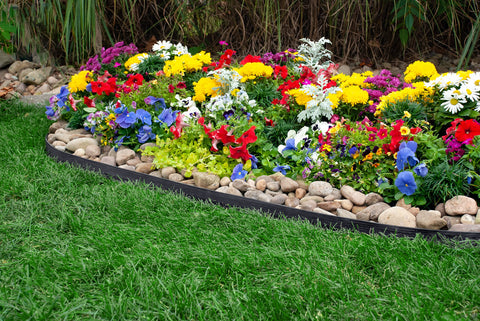 EasyFlex spikes anchor edging securely to soil