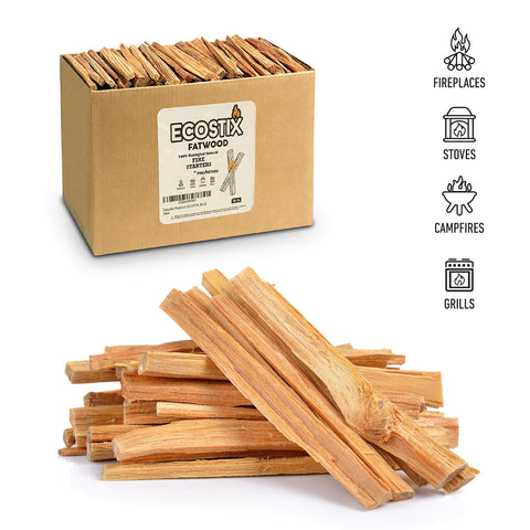 Camping scene with Eco-Stix helping start a campfire outdoors.
