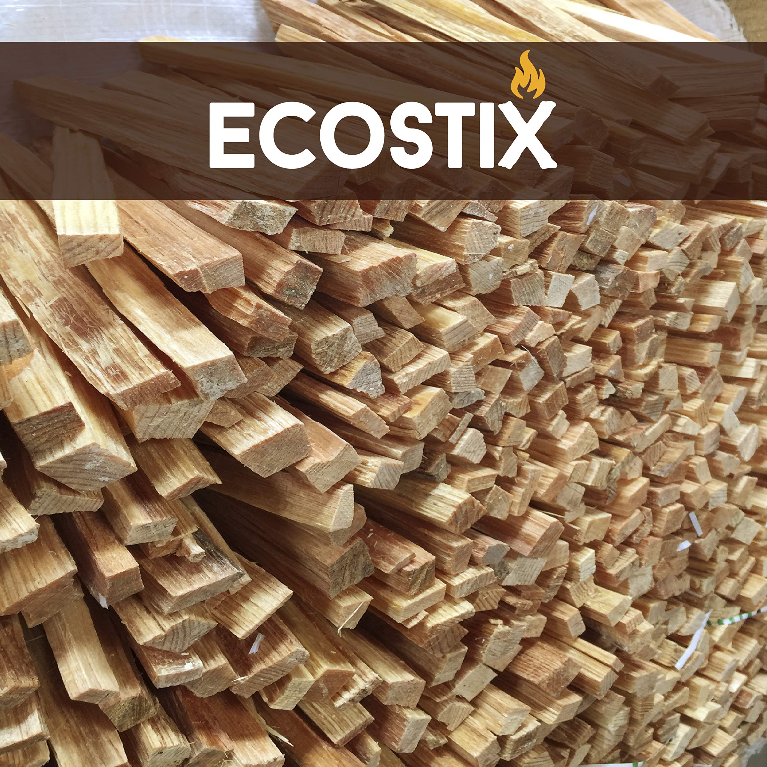 Eco-Stix resin-rich interior close-up showing natural ignition aid.