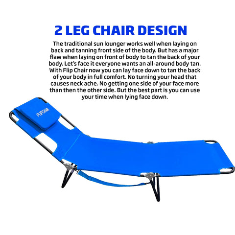 EasyGO Face Down Tanning Chaise chair neck-friendly reading while tanning.