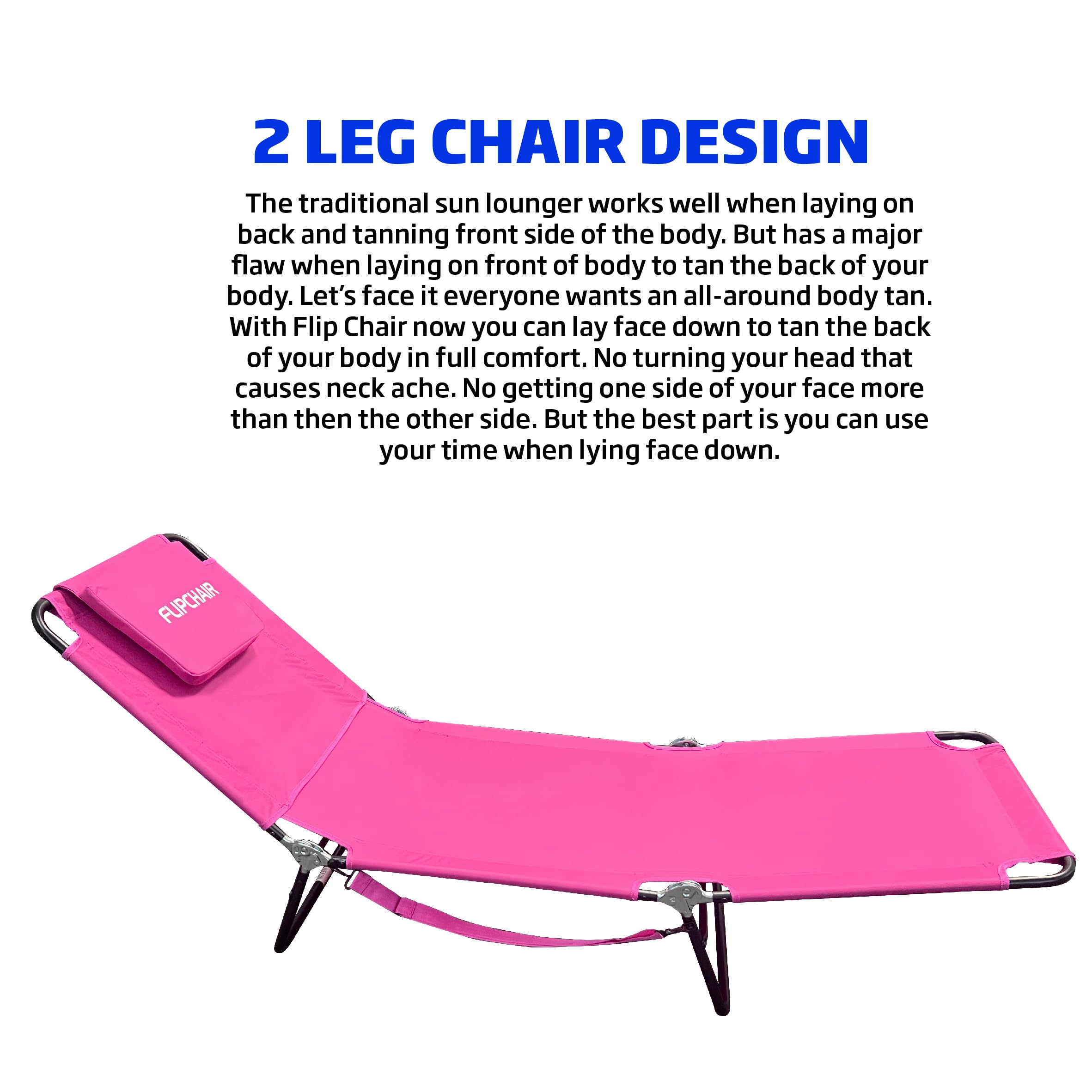 EasyGo Products pink 2-leg design for compact storage.
