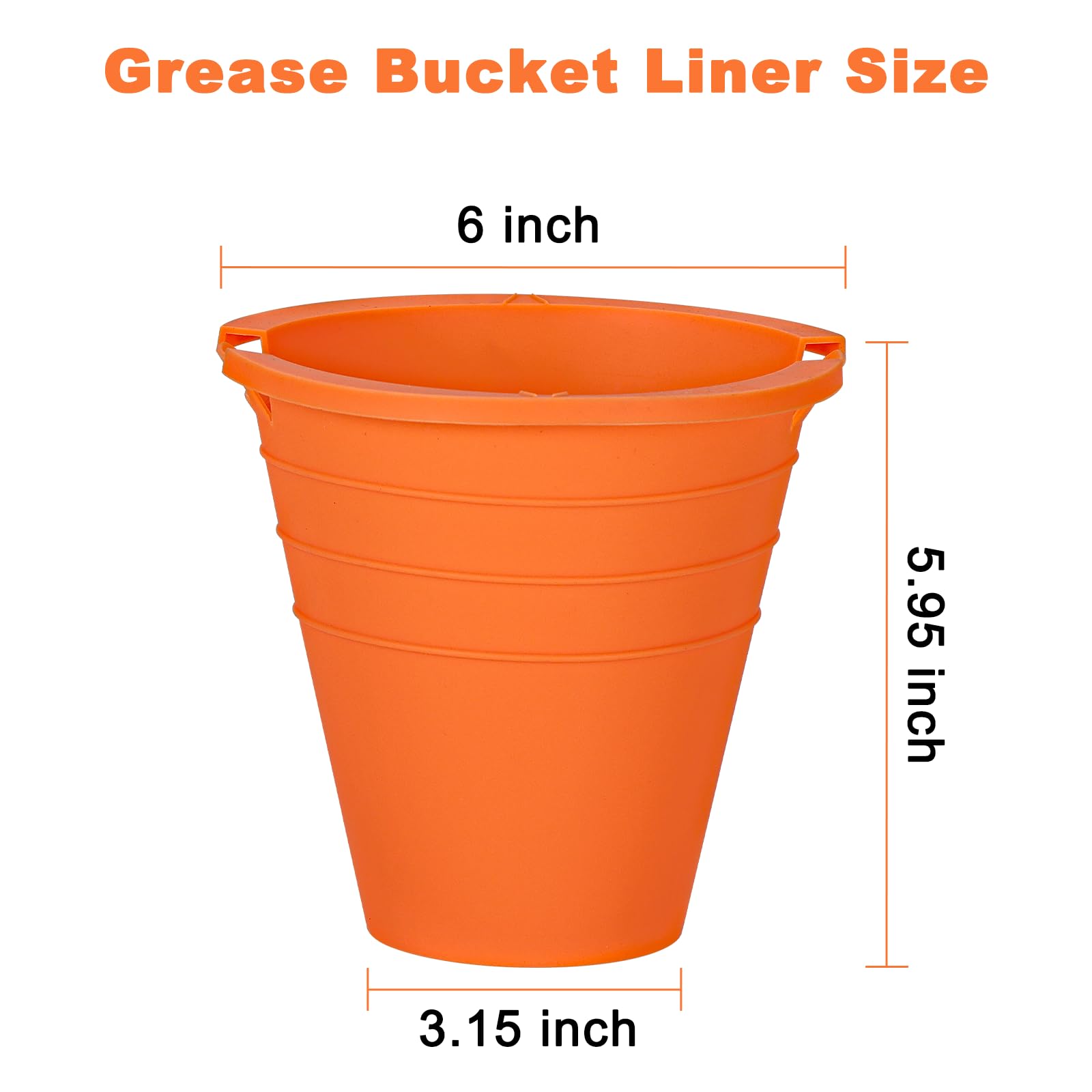 Easyki orange silicone liner Pit Boss compatibility helps keep the bucket tidy.