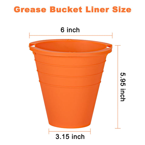 Easyki orange silicone liner Pit Boss compatibility helps keep the bucket tidy.
