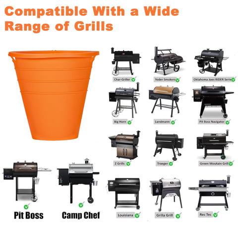 Easyki orange silicone liner protects your bucket during long grill seasons.