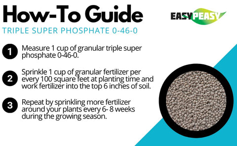Easy Peasy rock phosphate fertilizer for outdoor plants supporting robust growth.