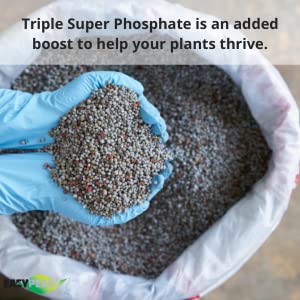 Easy Peasy granules close-up, fast-acting phosphorus source for gardens and lawns.