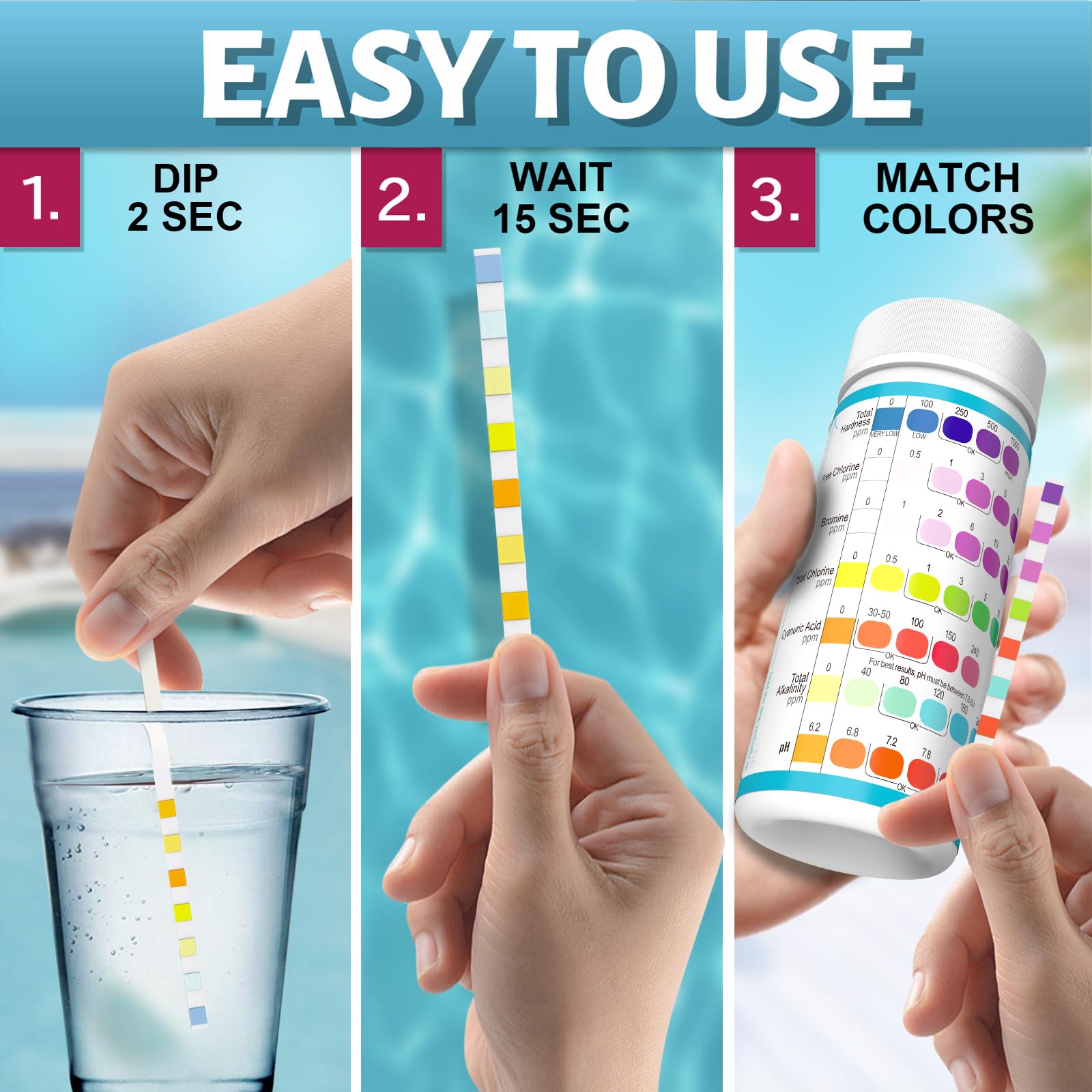 EasyTest storage guide shows cool dry place.