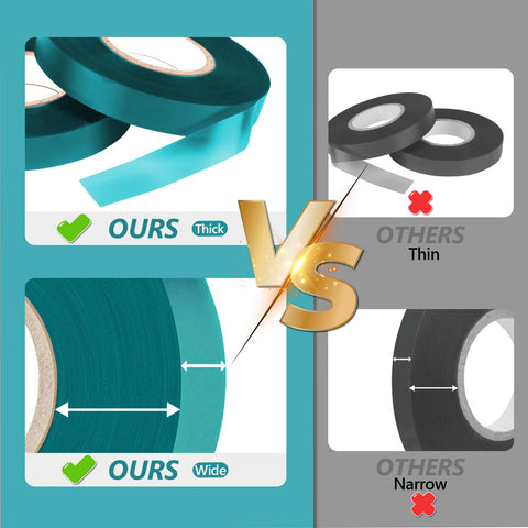 Easytle green garden tape is visible for quick alignment in beds.