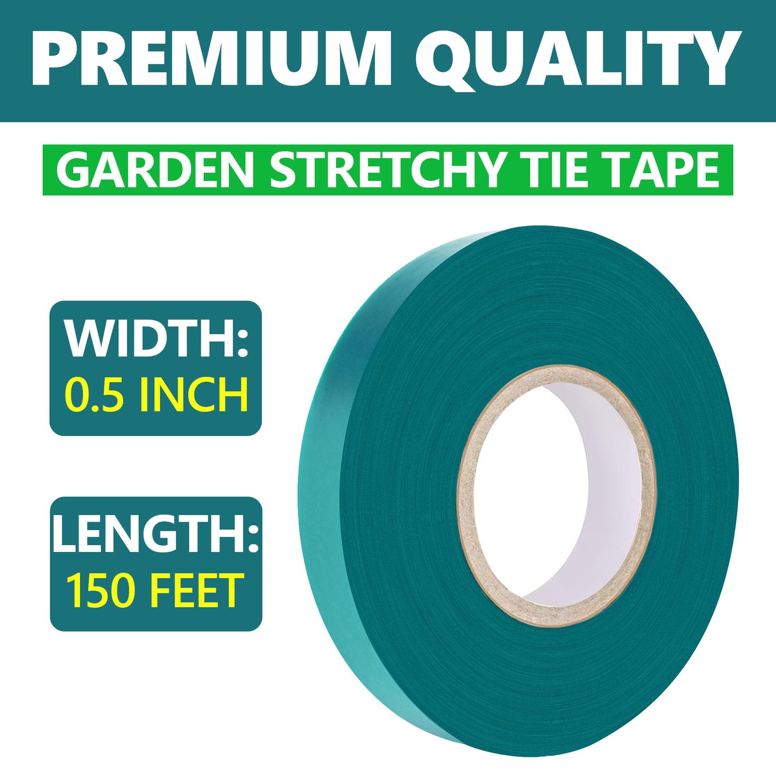 Easytle tomato staking with green stretch tape provides gentle, durable support.