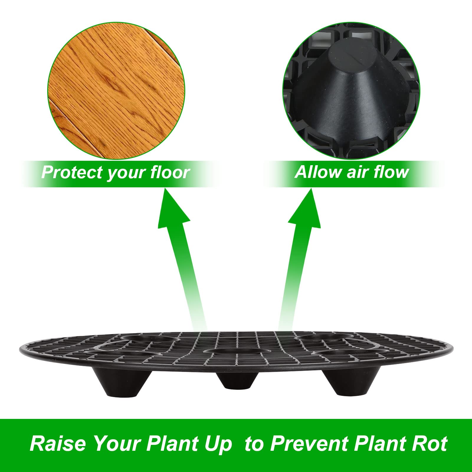 EATHEATY deck protector for pots keeps floors clean and protected.
