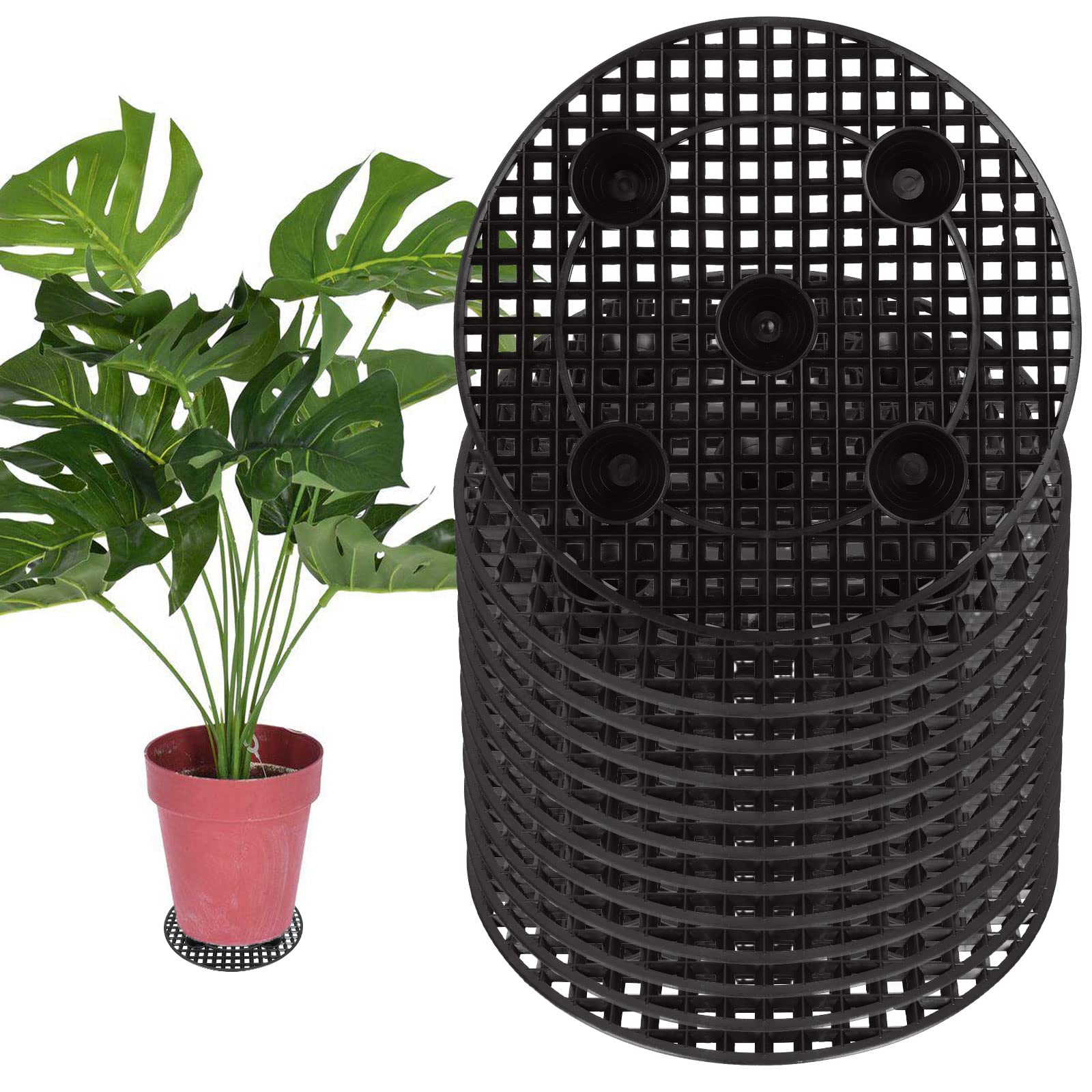EATHEATY 12inch plant riser elevates pots to protect floors and improve drainage.