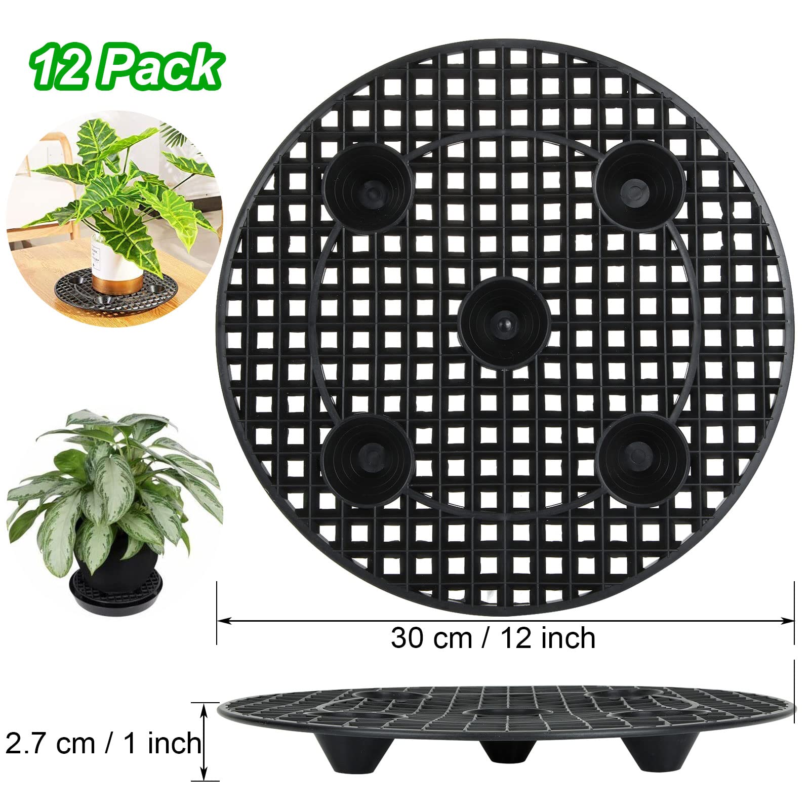 EATHEATY plastic plant elevator 12in raises pots for better airflow.