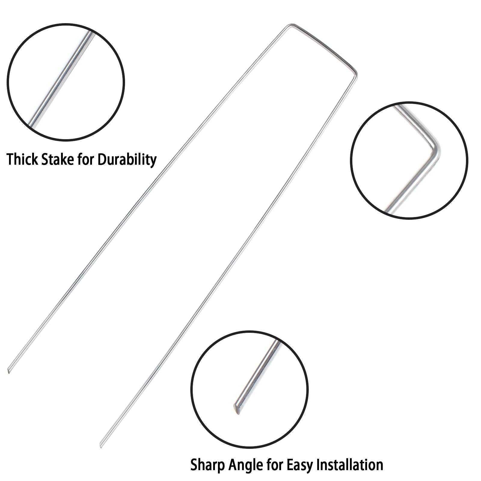 EATHEATY U-shaped pins offer strong hold for netting and fabric.