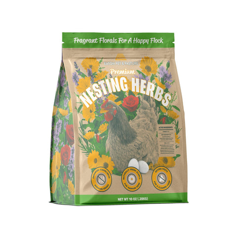 Eaton Nesting Herbs bag closeup showing natural blend for coop freshness