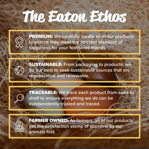 Eaton Pet and Pasture Nesting Pads keep nesting areas fresh and clean.