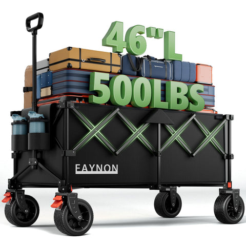 EAYNON 46-inch wagon foldable in use for easy transport.