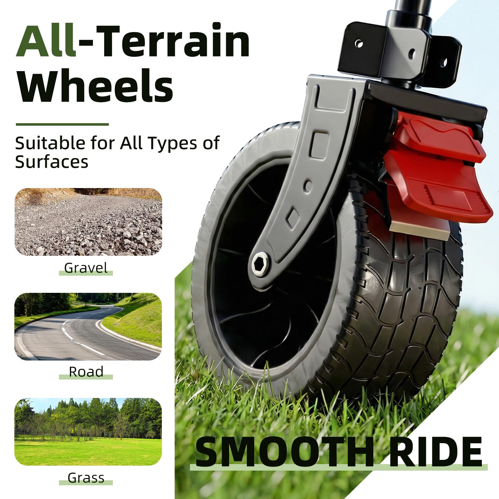EAYNON wagon wheels deliver smooth rolling on varied surfaces.