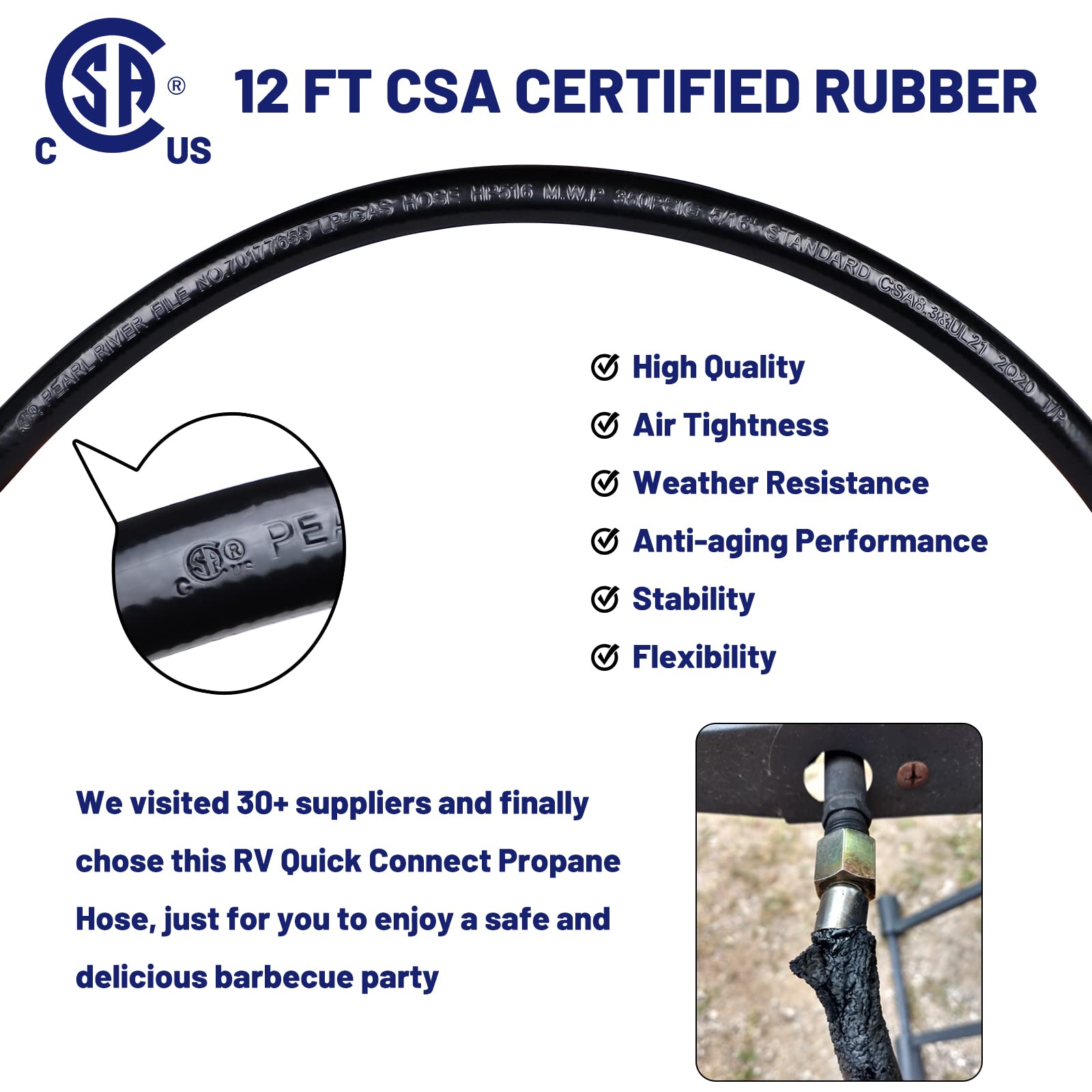 Eazy2hD hose connected to 17 and 22 inch Blackstone griddle for versatile use